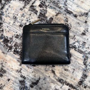 Fossil Jori Bifold Black Leather Wallet